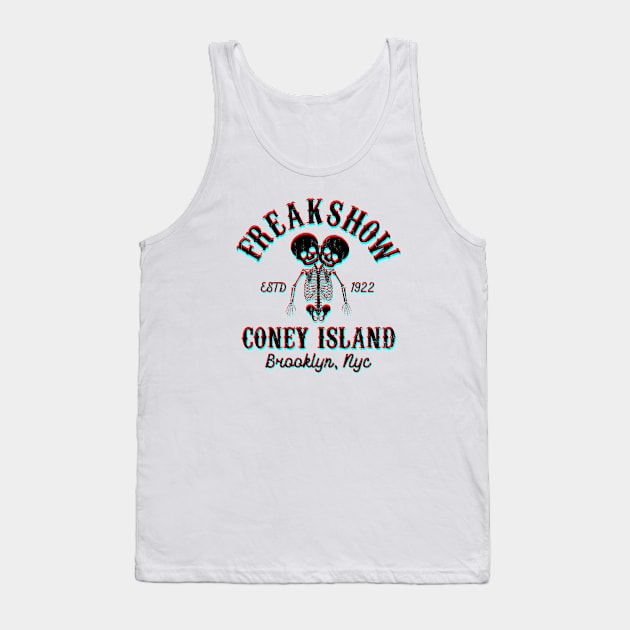 FREAKSHOW - Coney Island 3D glasses Tank Top by KERZILLA